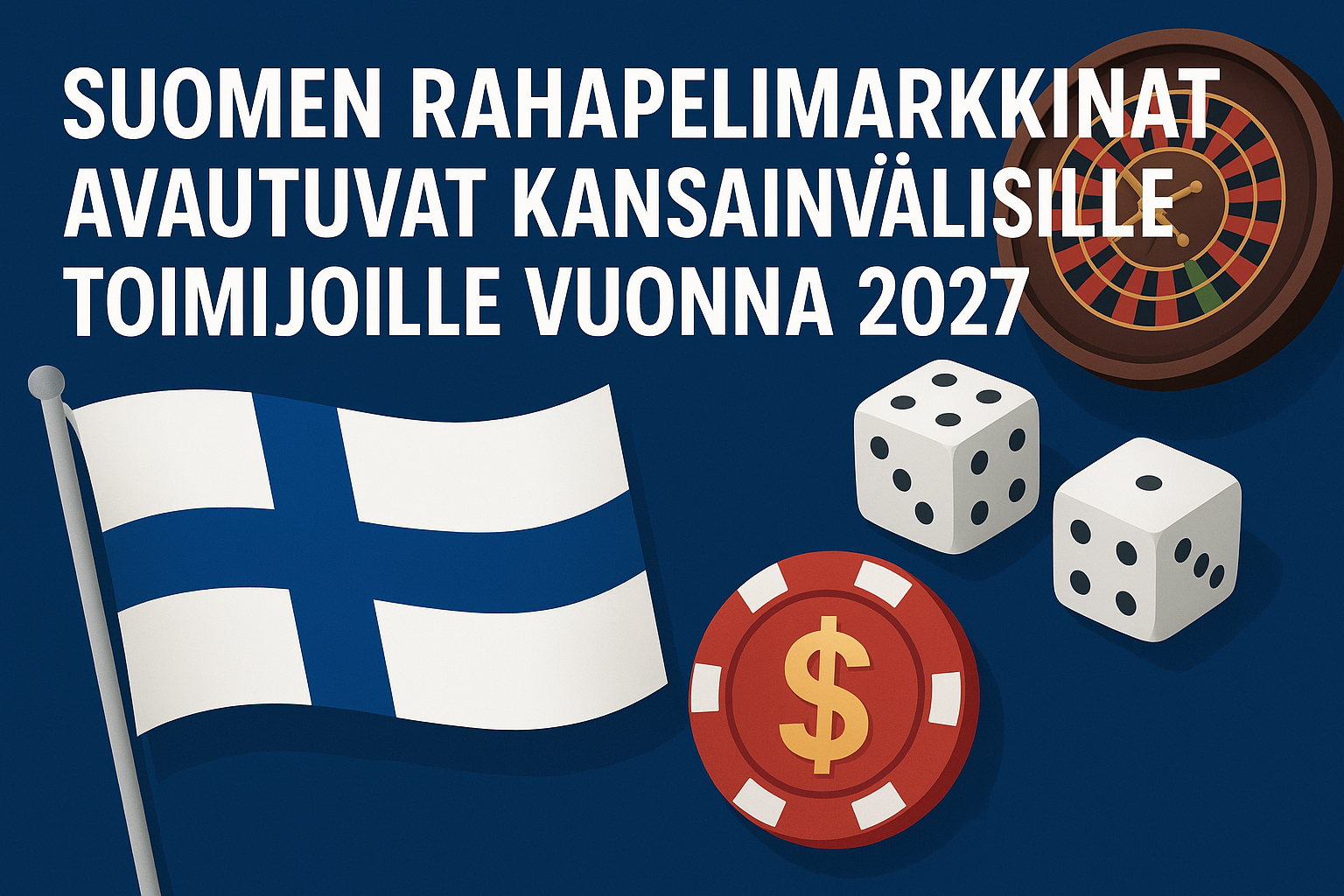 Suomen rahapelimarkkinat avautuvat kansainvälisille toimijoille vuonna 2027